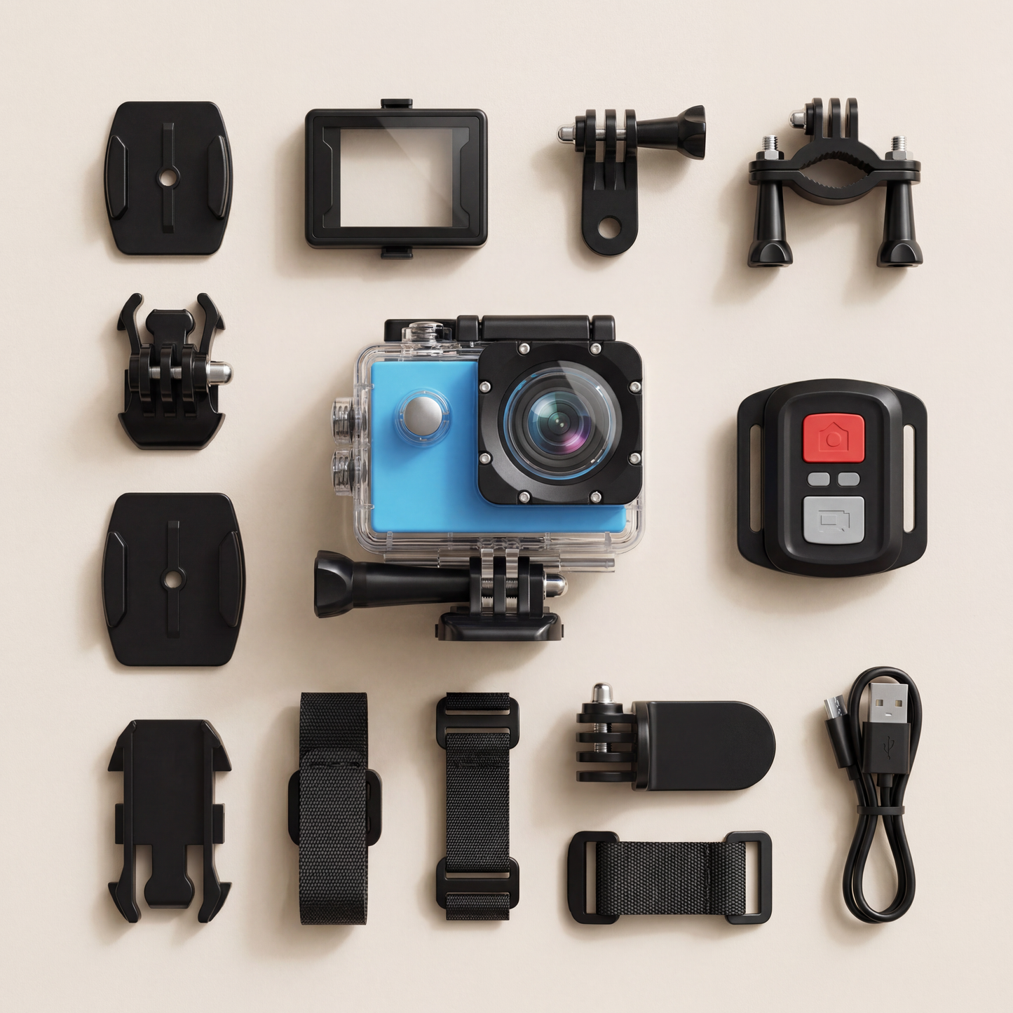 Pack accessoires PureBreeze AdventureCam Kids avec camera et fixations